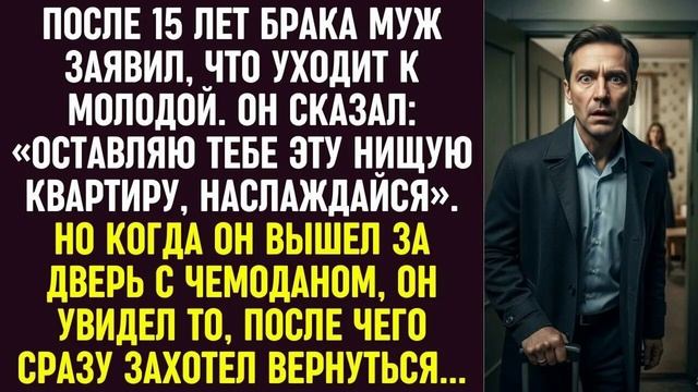 После 15 лет брака муж заявил что уходит.. смотреть онлайн
