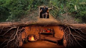 Строительство укрытия в лесу. Этот человек построил дом под землёй. Буш крафт.