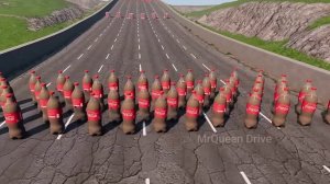 Большой и маленький, длинный и высокий Молния Маккуин с колесами от монстр-трака против поездов  Bea