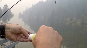 Рыбалка во время лесного пожара Озеро Lewiston