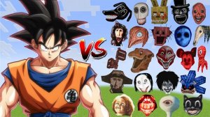 ГОКУ против всех мобов-мутантов Крипипасты Майнкрафт - Битва мобов Майнкрафт