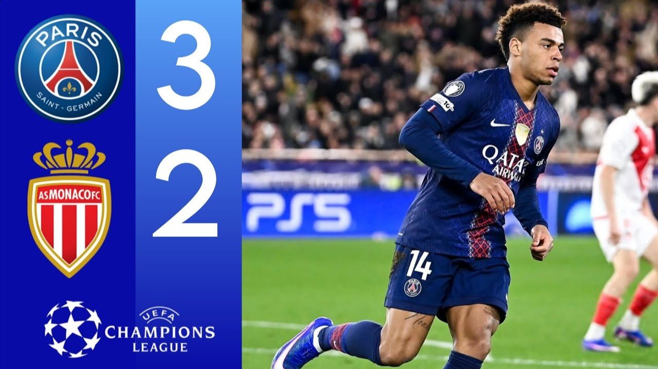 Лига чемпионов, 1/16 финала, Монако - ПСЖ: обзор матча 17 февраля 2026 смотреть онлайн