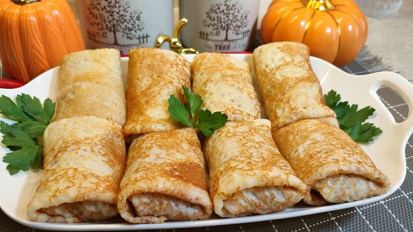 Тонкие Ажурные БЛИНЫ, получатся у всех с первого раза. И вкусная НАЧИНКА ДЛЯ БЛИНОВ