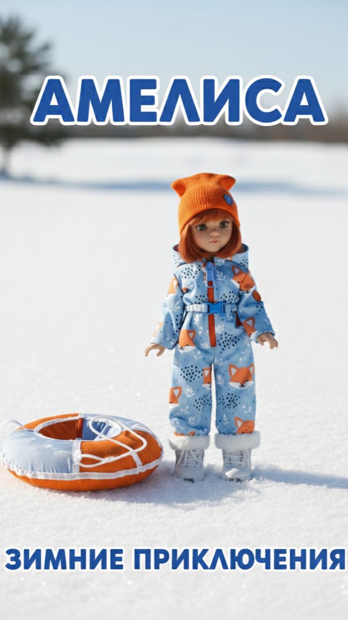 Зимние приключения продолжаются: Тюбинги для кукол Paola Reina!