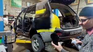 Кузовной ремонт Калины.  часть 10 ( покраска )