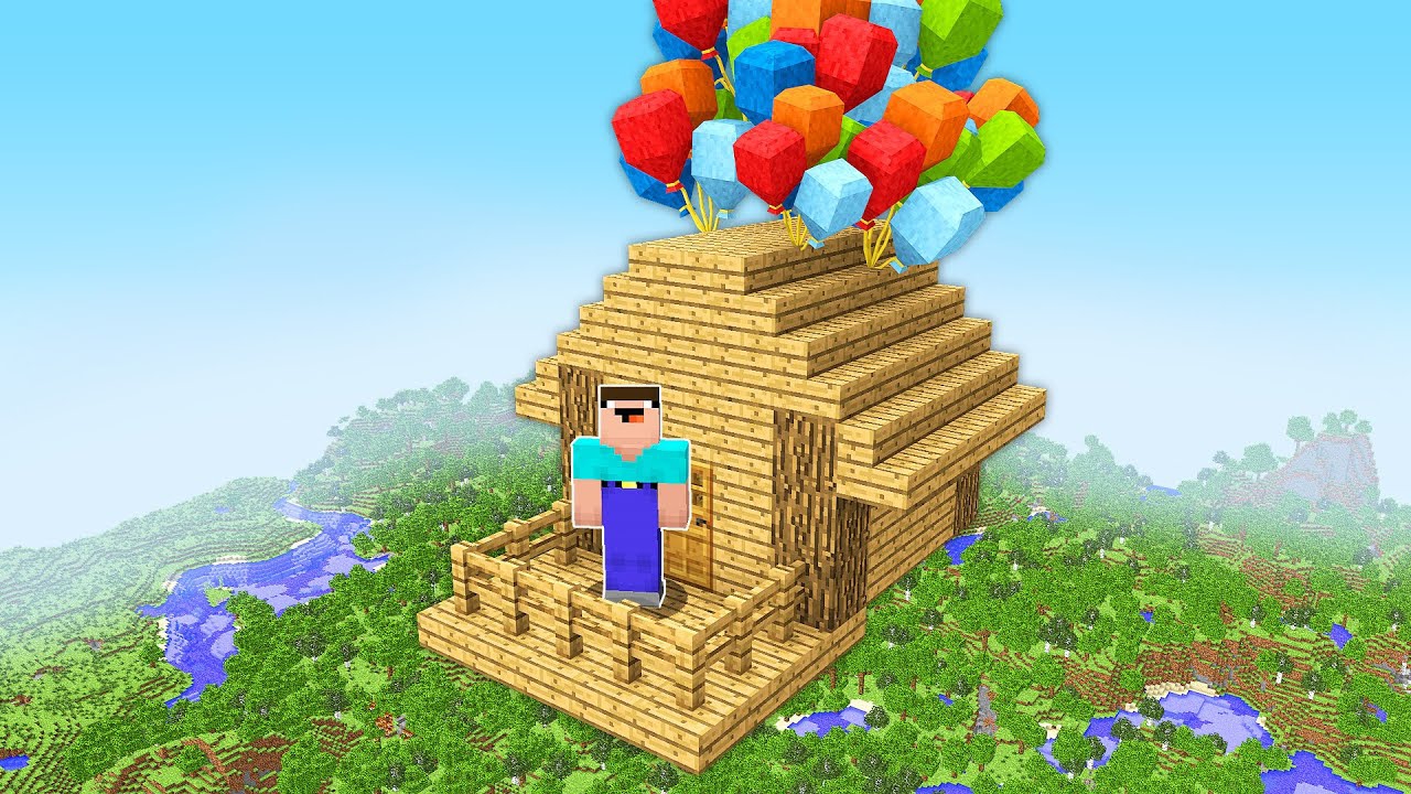 НУБ ПОСТРОИЛ ЛЕТАЮЩИЙ ДОМ НА ШАРИКАХ В МАЙНКРАФТ ! НУБИК И ТРОЛЛИНГ ЛОВУШКА В MINECRAFT смотреть онлайн