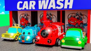 Песенка о купании в машине - Песенка о малыше Акуле - Песенка о бинго - Мытье машинки для щенков