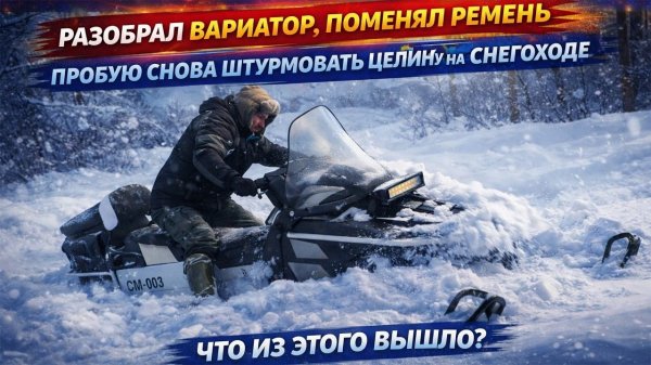 РАЗОБРАЛ ВАРИАТОР И ПОМЕНЯЛ РЕМЕНЬ — СМ-003 снова штурмует целину