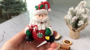 Фигурка-подвеска САНТА, полистоун, 7х9 см, MA6798B