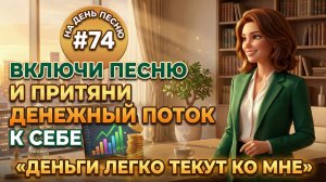 НА ДЕНЬ ПЕСНЮ #74 | Денежная ПЕСНЯ-АФФИРМАЦИЯ на изобилие | "Деньги легко текут ко мне"