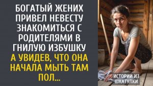 Истории из жизни Богач привел невесту знакомиться с родителями в гнилую избушку… А увидев, что она…