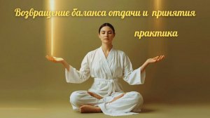 Возвращение баланса отдачи и принятия. Практика. #вселеннаяя #энергобаланс #отдачапринятие