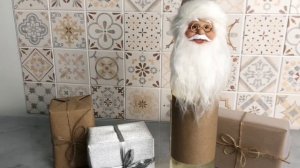 Декор для бутылки САНТА - МОДНЫЙ КОЛПАЧОК, 15 см, 222-022-1