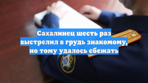 Сахалинец шесть раз выстрелил в грудь знакомому, но тому удалось сбежать