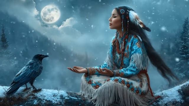 Тишина зимней Луны - Завораживающая музыка Индейцев, фоновая музыка для отдыха и расслабления смотреть онлайн