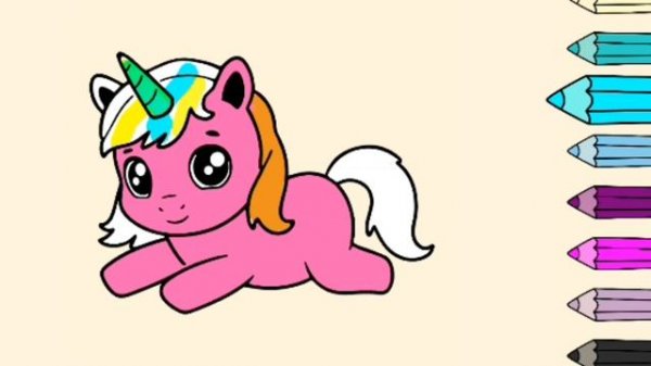 РАСКРАСКА. ЕДИНОРОГ 🦄 -2