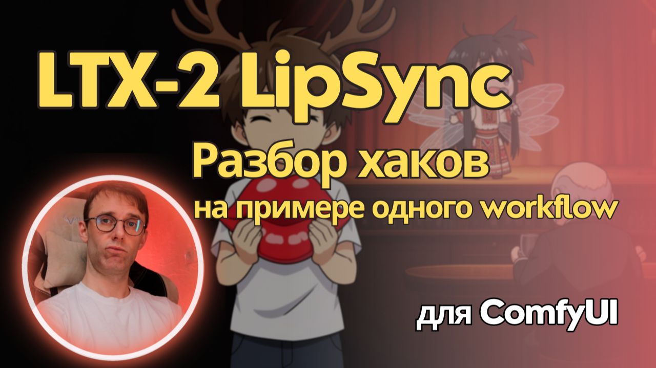 LTX-2 Lipsync - качественный воркфлоу для качественного липсинка. Детальный разбор для ComfyUI смотреть онлайн