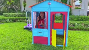 Nastya is looking for a new playhouse to hide