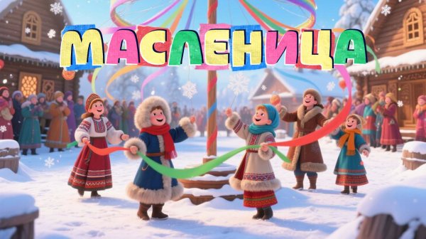 Мультфильм‑комикс о русской Масленице
