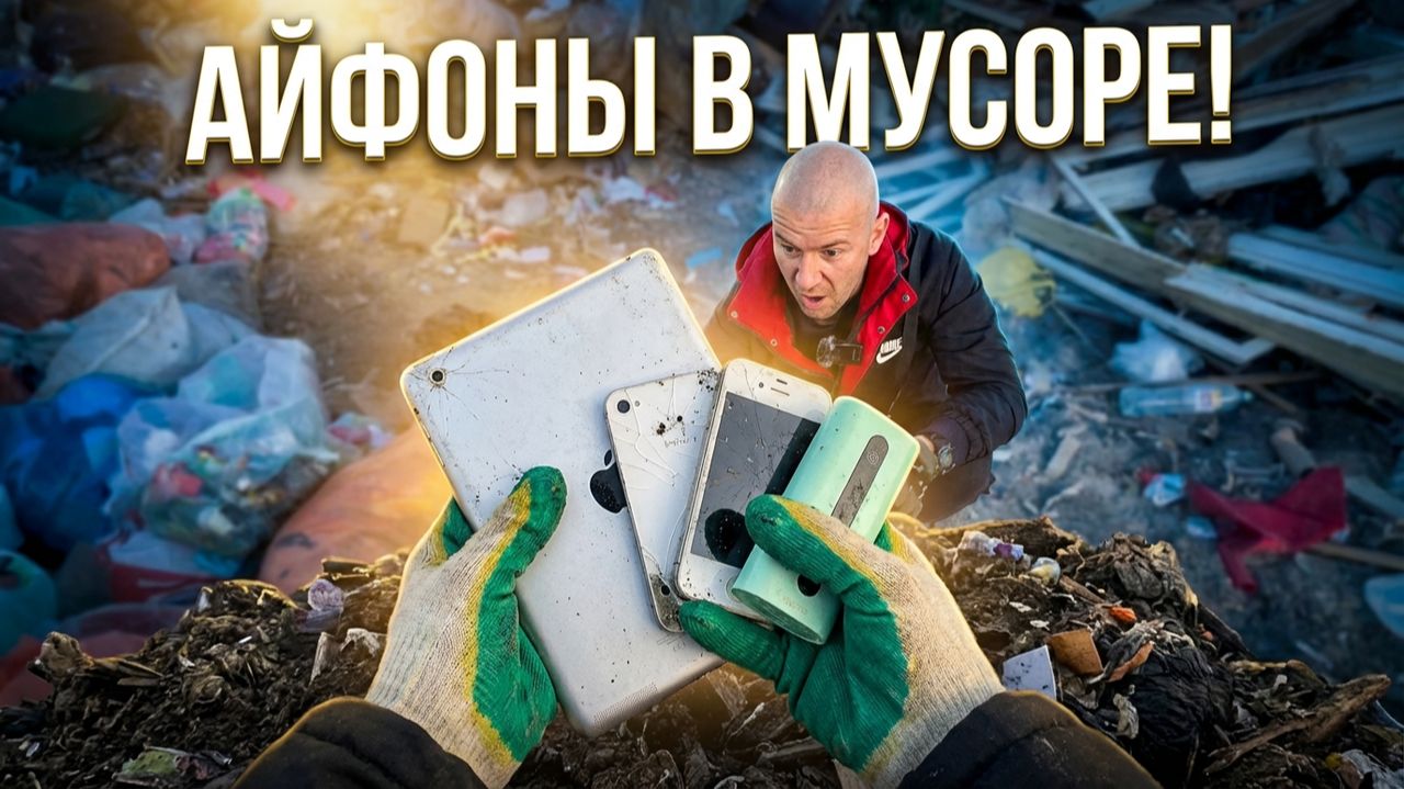 Айфоны в мусоре! Нашёл iPhone и iPad на СВАЛКЕ смотреть онлайн
