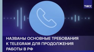 Названы основные требования к Telegram для продолжения работы в РФ