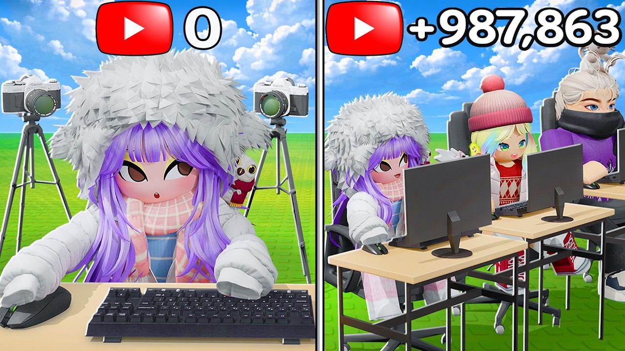 СИМУЛЯТОР ЮТУБА! СТАНОВИМСЯ ИЗВЕСТНЫМИ! Roblox Be a YouTuber! смотреть онлайн