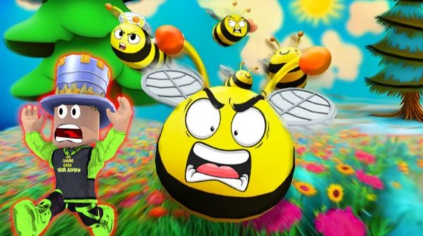 🐝 ПОБЕГ от ЗЛОЙ ПЧЕЛЫ УЛЬЯ в ROBLOX! МЕДВЕДЬ АТАКОВАЛ ПЧЁЛ, НО ПАПА СПАС ИХ! СУПЕР ОББИ!