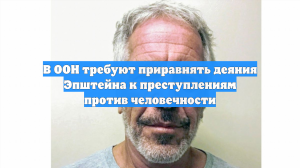 В ООН требуют приравнять деяния Эпштейна к преступлениям против человечности