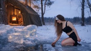 Зимний кемпинг. Топлю печь и готовлю ужин в палатке. Бушкрафт