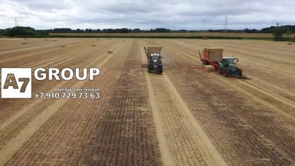 Прицеп для уборки тюков конопли (льна) #лен #конопля #уборка