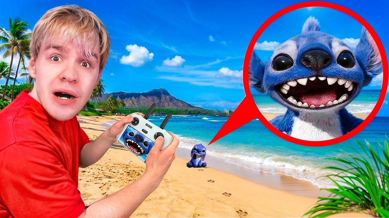 ДРОН ПОЙМАЛ ЛИЛО И СТИЧ РЕАЛЬНОЙ ЖИЗНИ!! смотреть онлайн