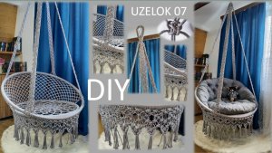 Подвесное кресло/Своими руками/Подвесной Гамак/В Стиле Макраме/ Подробный Мастер Класс/ UZELOK 07