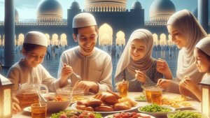 Поздравляю с началом  священного месяца Рамадан. Красивая музыкальная открытка.