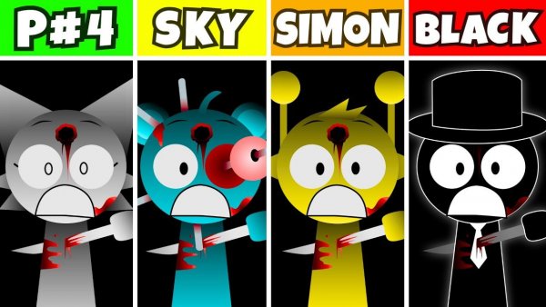 INCREDIBOX SPRUNKI: ФАЗА 4 НО SKY ⚔️ SIMON ⚔️ BLACK! 🌌👨🎤⚫