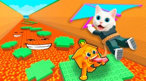 СПАСАЮ МОЗГИ ОТ ЛАВЫ НА ГЛАЙДЕРЕ В РОБЛОКС! КОТЁНОК КРОНОС