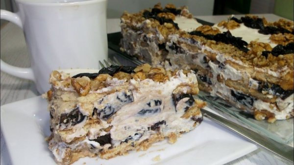 Торт Без Выпечки с черносливом и орехами! Десерт проверенный временем!
