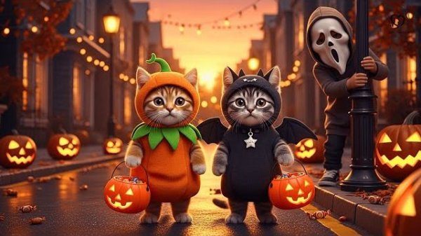 Хэллоуинская ночь приняла жуткий оборот 🎃👻 — Но дружба Джинджер и Майло спасла положение ❤️🐾