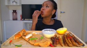 Хрустящая жареная рыба КАРТОШКА фри RYFU Мукбанг