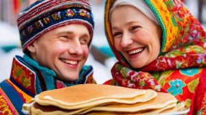 Третий день масленицы-Лакомка. К теще на блины. Шикарная музыкальная открытка.