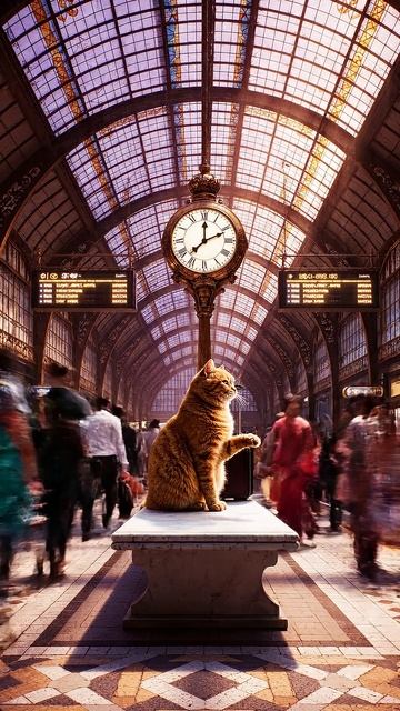 The cat train station / Кот вокзал #shorts  #cat #видосыоткота #котики #веселыекоты #прикольныекоты