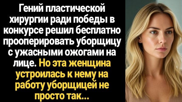 ИСТОРИИ ИЗ ЖИЗНИ/Пластический хирург ради победы в конкурсе решил бесплатно прооперировать уборщицу