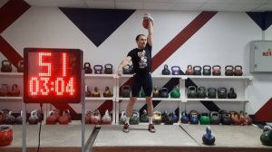 Рывок 32кг - 100 подъёмов (6 минут). Сафонов Алексей. Югорск.