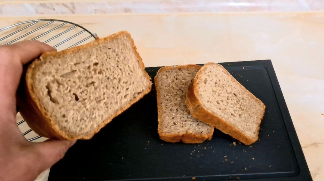 Ржано-Пшеничный Хлеб в духовке. Получается у всех.Мука Цельнозерновая и Ржаная.. смотреть онлайн