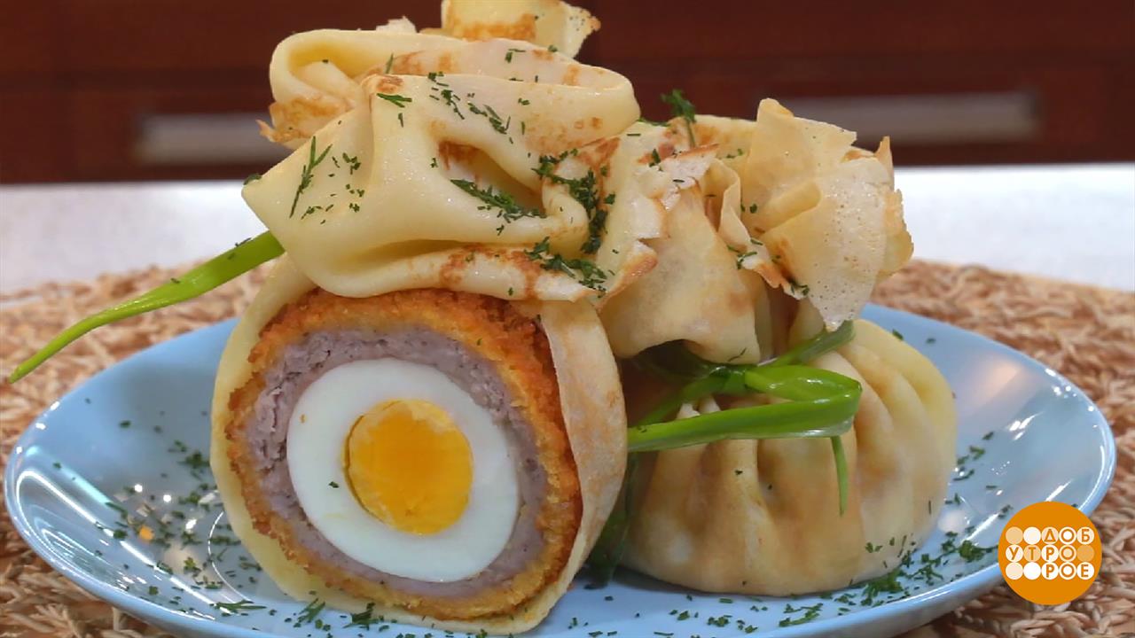 Яйцо - в котлете, котлета - в блине... Доброе утро. Фрагмент выпуска от 18.02.2026 смотреть онлайн