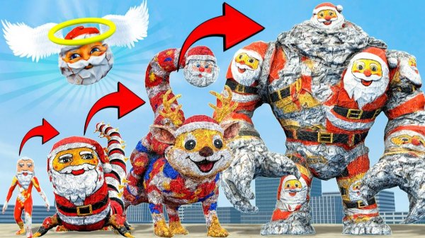 Полная Эволюция Титанового Босса Гу Гу Гага Санта В Гаррис Моде