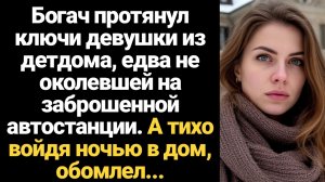 ИСТОРИИ ИЗ ЖИЗНИ/Богач протянул ключи девушки из детдома, которая мёрзла на заброшенной автостанции