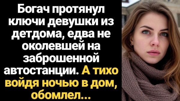 ИСТОРИИ ИЗ ЖИЗНИ/Богач протянул ключи девушки из детдома, которая мёрзла на заброшенной автостанции