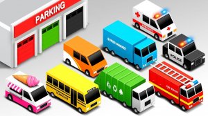 Цвета которые дети могут выучить с помощью уличных транспортных средств - Обучающие видеоролики