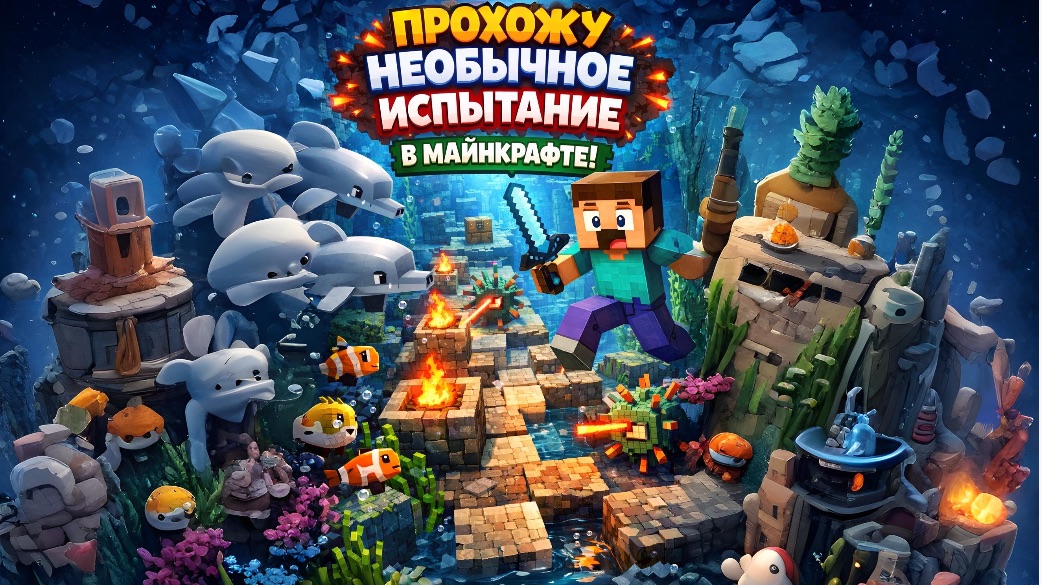 ПРОХОЖУ НЕОБЫЧНОЕ ИСПЫТАНИЕ В МАЙНКРАФТЕ! смотреть онлайн