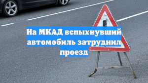 На МКАД вспыхнувший автомобиль затруднил проезд